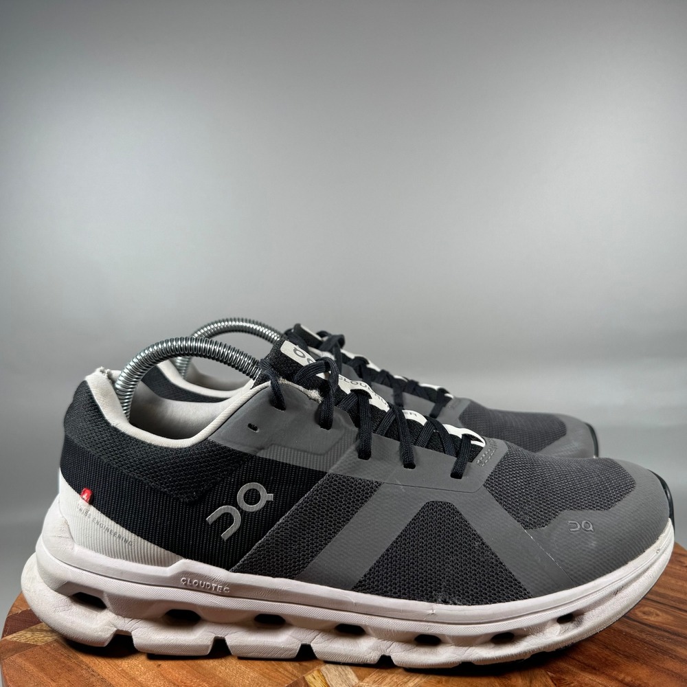 On Running Cloudrunner Womens 10.5 Black Magnet Grey Running Shoes 46.98643